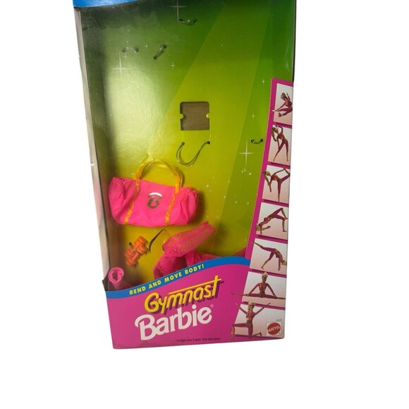 BARBIE Doll Gymnast 1993 MATTEL #12127 Pink Leotard Leggings & Accessories- HTF - Picture 2 of 16